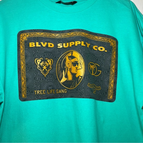 Blvd Supply Black Card Tee - Teal - Picture 2 of 8